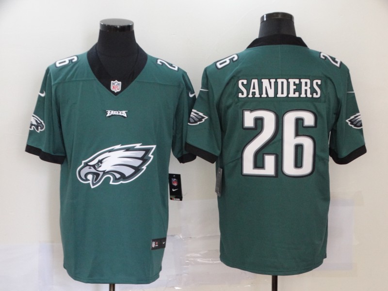 Men Philadelphia Eagles #26 Sanders Green Vapor Untouchable Fashion Nike NFL Jersey 2